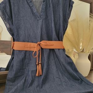Belted Denim Dress